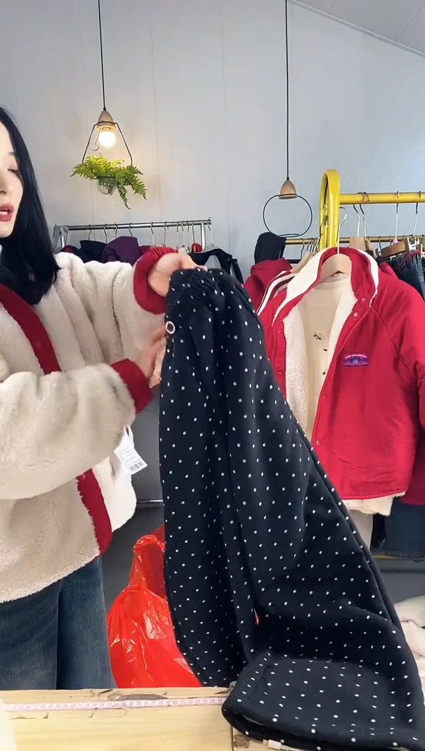 波点加绒阔腿裤【微破损【458