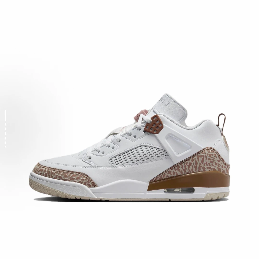 Jordan Spizike Low  舒适防滑耐磨 气垫篮球鞋 白棕色FQ1759-101