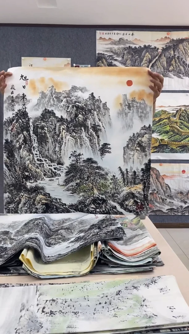 国画福利！沈泳江手绘 四尺斗方68*68cm