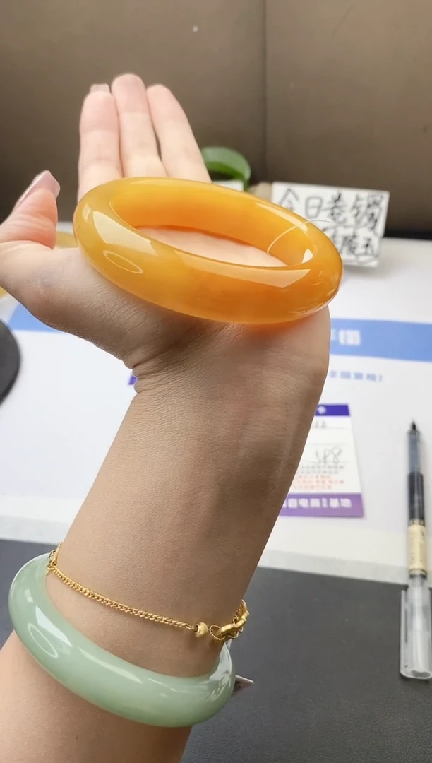 石英质玉手镯未镶嵌j162-HB多样性发货58+