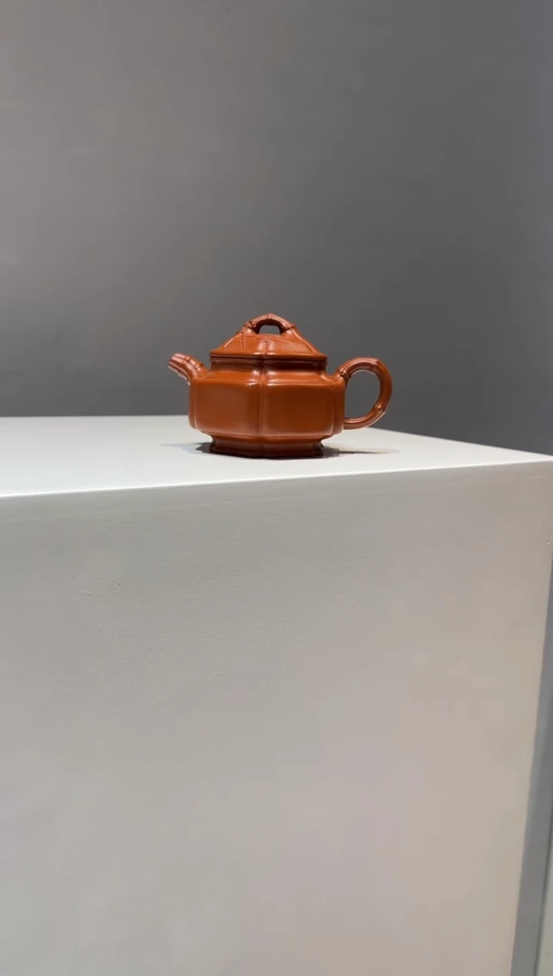 茶壶紫砂@*月六方海棠双线竹鼓