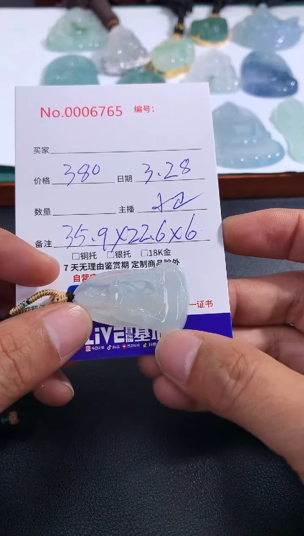 翡翠未镶嵌颈饰素衣