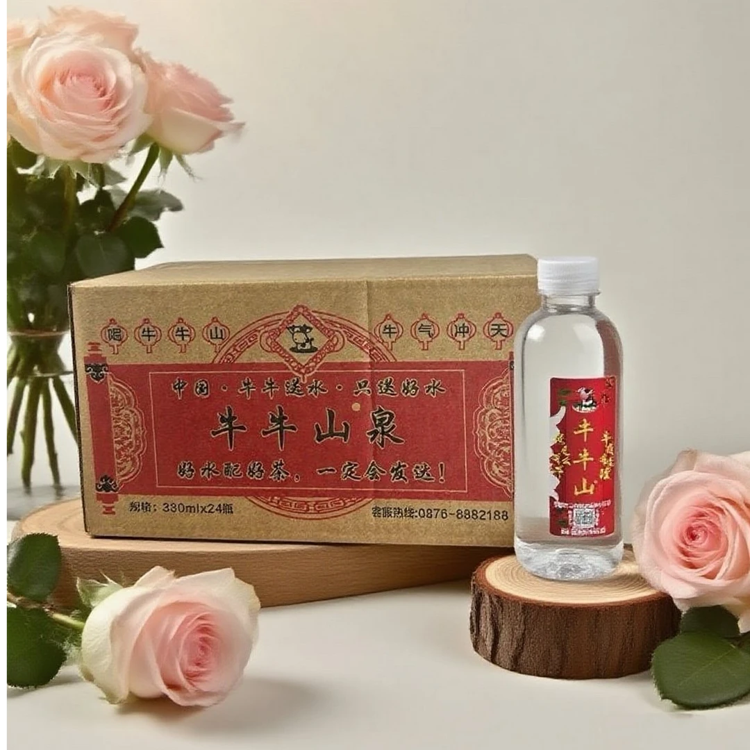 牛牛山原始森林的偏硅酸冰泉水330ml/瓶*24瓶家庭整箱  拍一发三