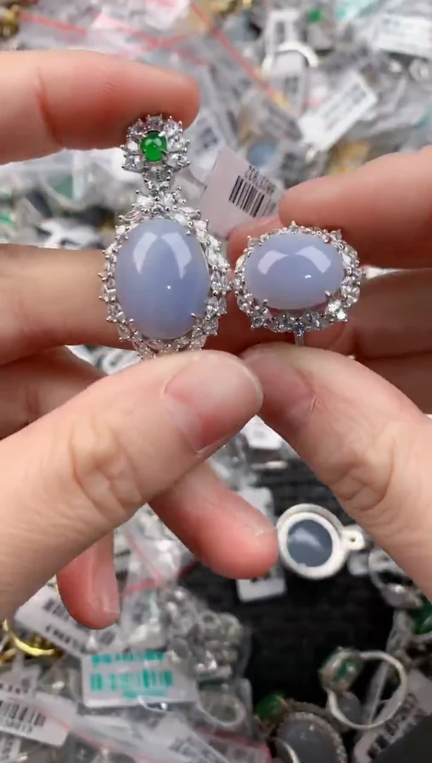 银S925镶嵌戒指翡翠24            1