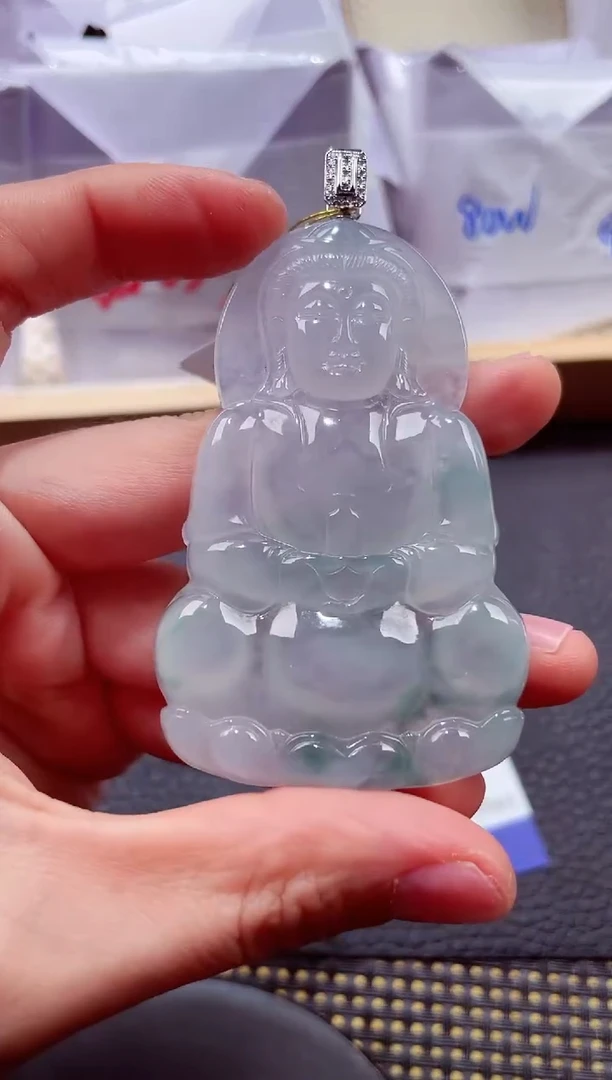 18K金镶嵌挂件翡翠000111