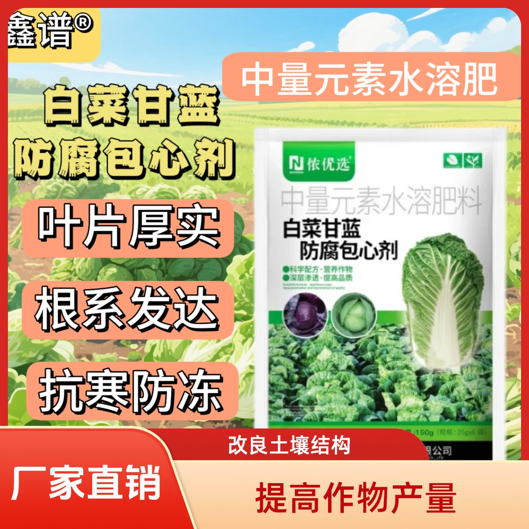 白菜甘蓝防腐包心剂加速包心抗冻抗寒抗病高产叶面肥料