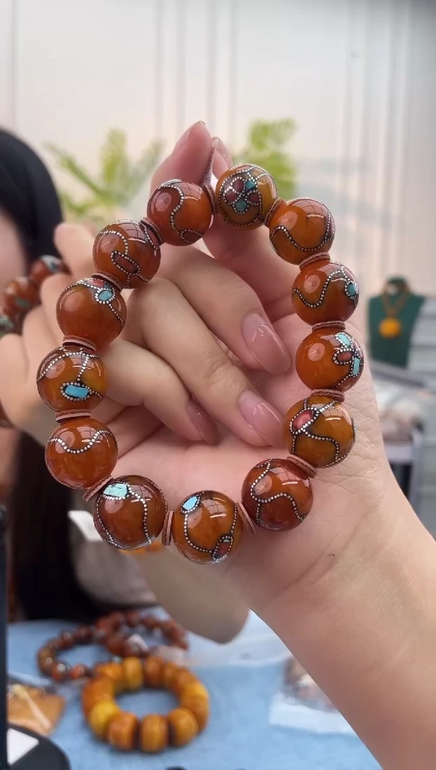 银S925镶嵌蜜蜡珠宝奇石假一罚十多样性发其一