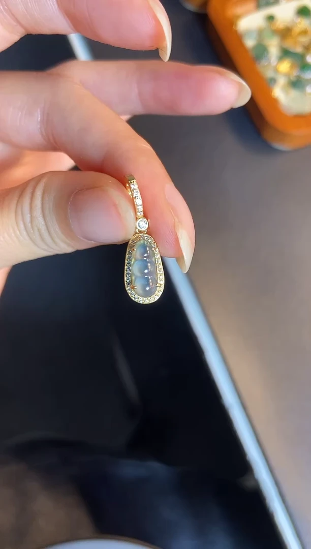 吊坠(不含链)银S925镶嵌翡翠1