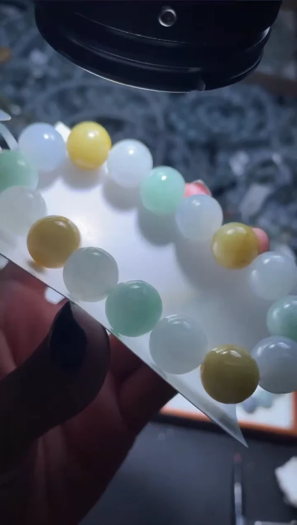 【闪购商品】定制翡翠未镶嵌天然缅甸A货翡翠手串34