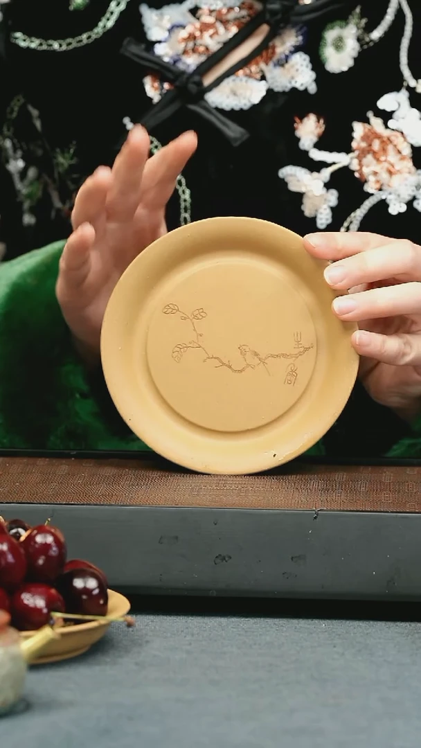 【闪购商品】紫砂茶宠五堂 茶宠-刻鸟盘