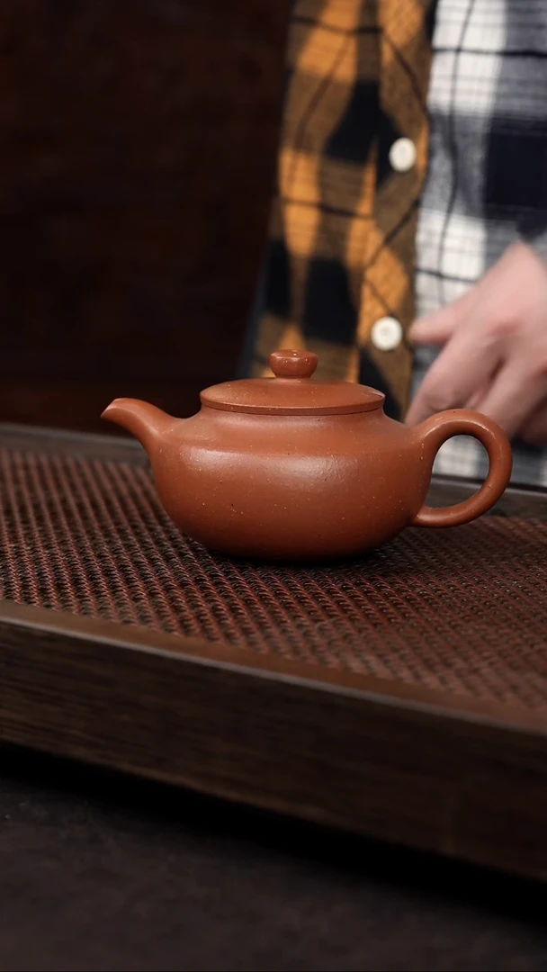 【闪购商品】紫砂茶壶老红泥扁石