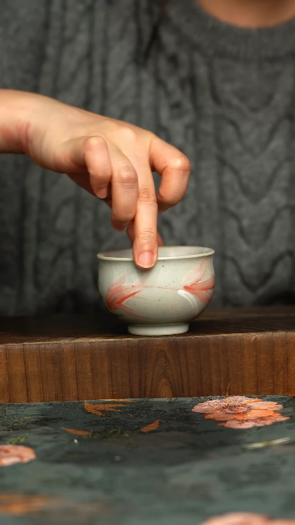 杯釉下彩手工手绘同款陶器