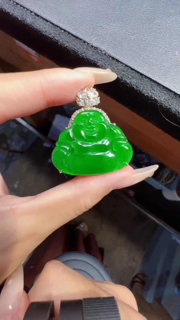 未镶嵌定制翡翠翡翠A货有轻微色差属于正常现象，佛公多样性发货1