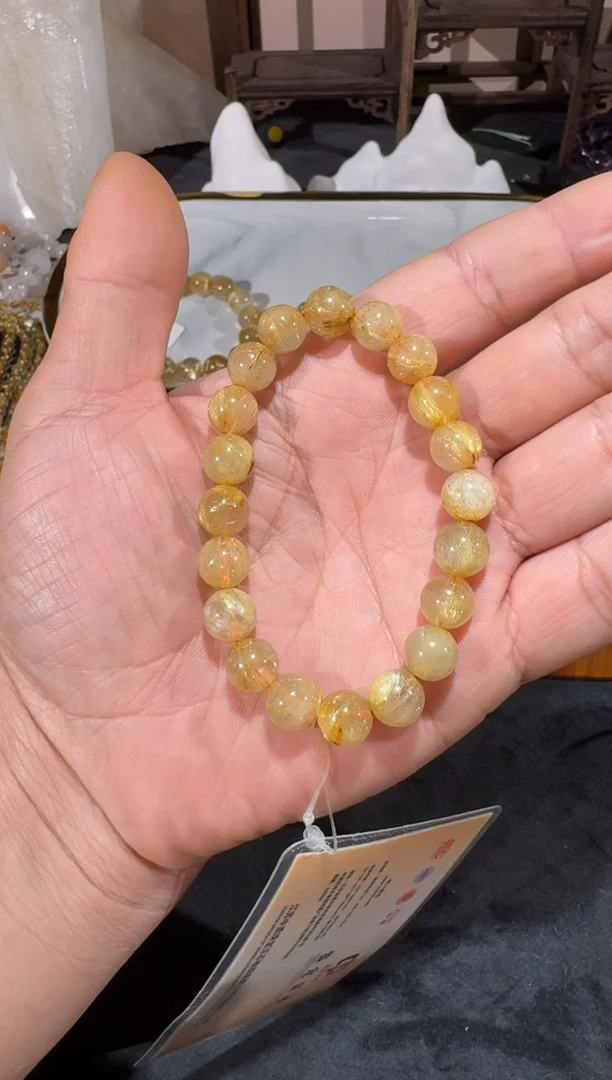 未镶嵌手串发晶SJ-711金发晶