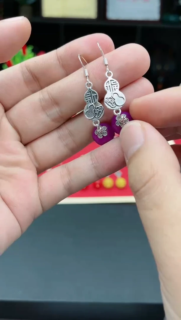 【闪购商品】玛瑙/玉髓耳钉银S925镶嵌232000