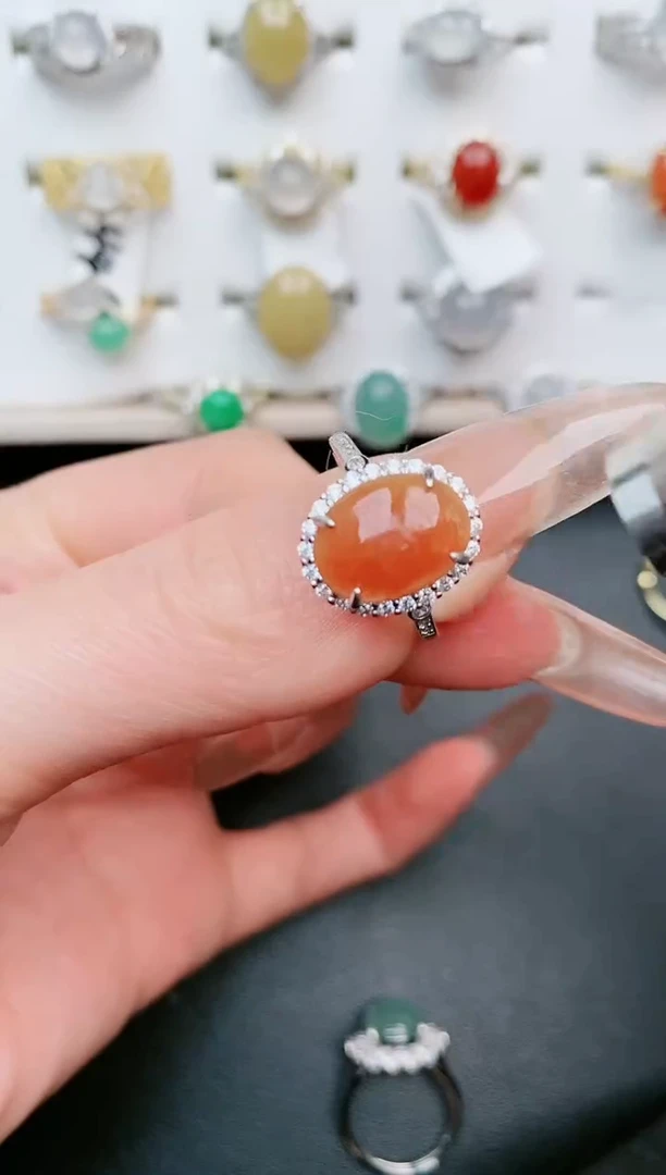 【闪购商品】翡翠戒指银S925镶嵌....