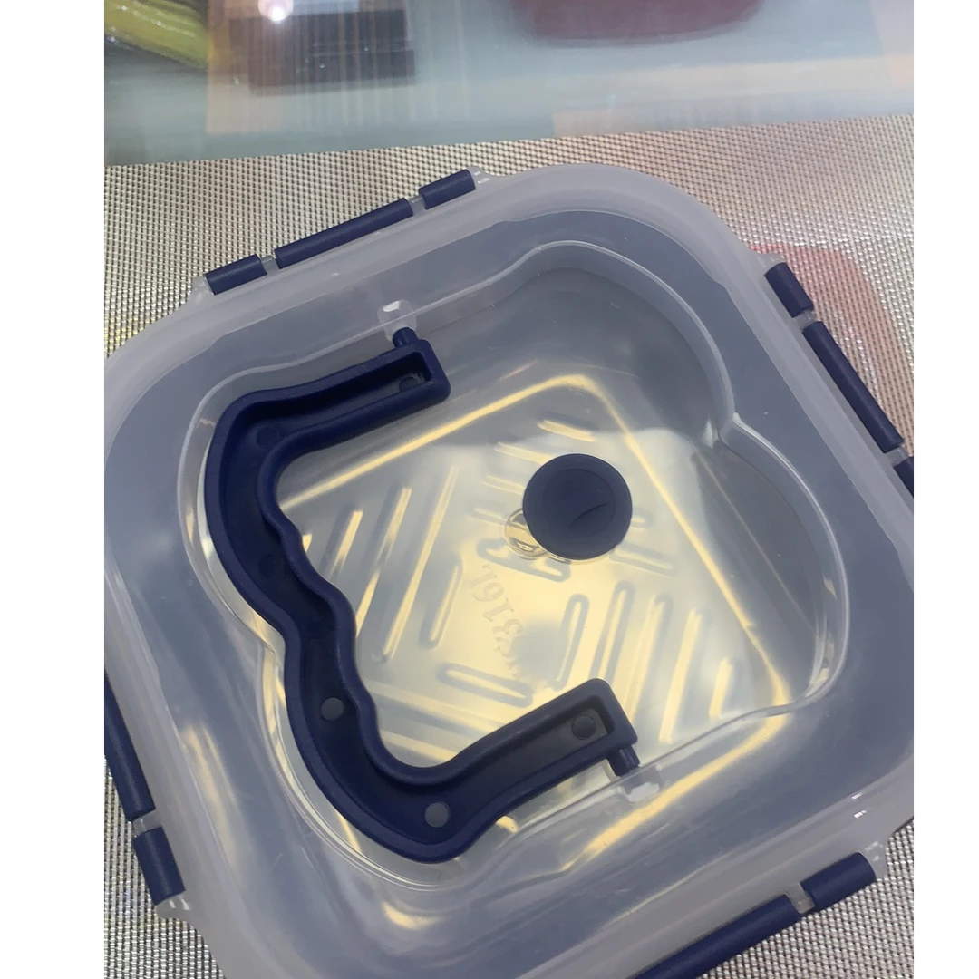 1800mL不锈钢保鲜盒加厚密封收纳盒手提便携野餐盒