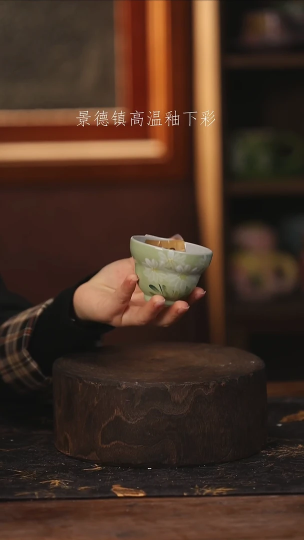 陶瓷景德镇高温釉下手绘陶瓷@L353@