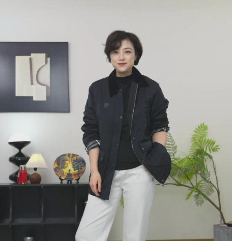 【U.M】交错翻领英伦范驼绒棉服保暖气质有质感