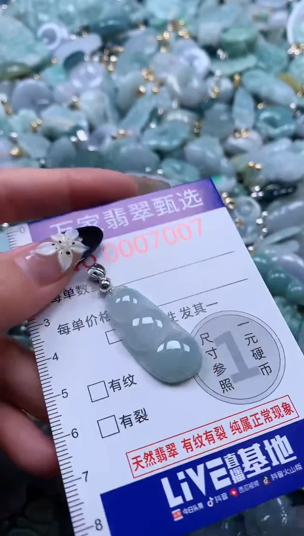 翡翠未镶嵌颈饰7007