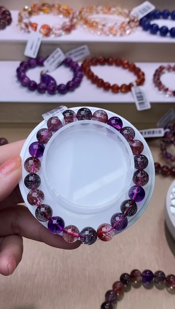 【闪购商品】水晶手链未镶嵌黑加仑超七9m+