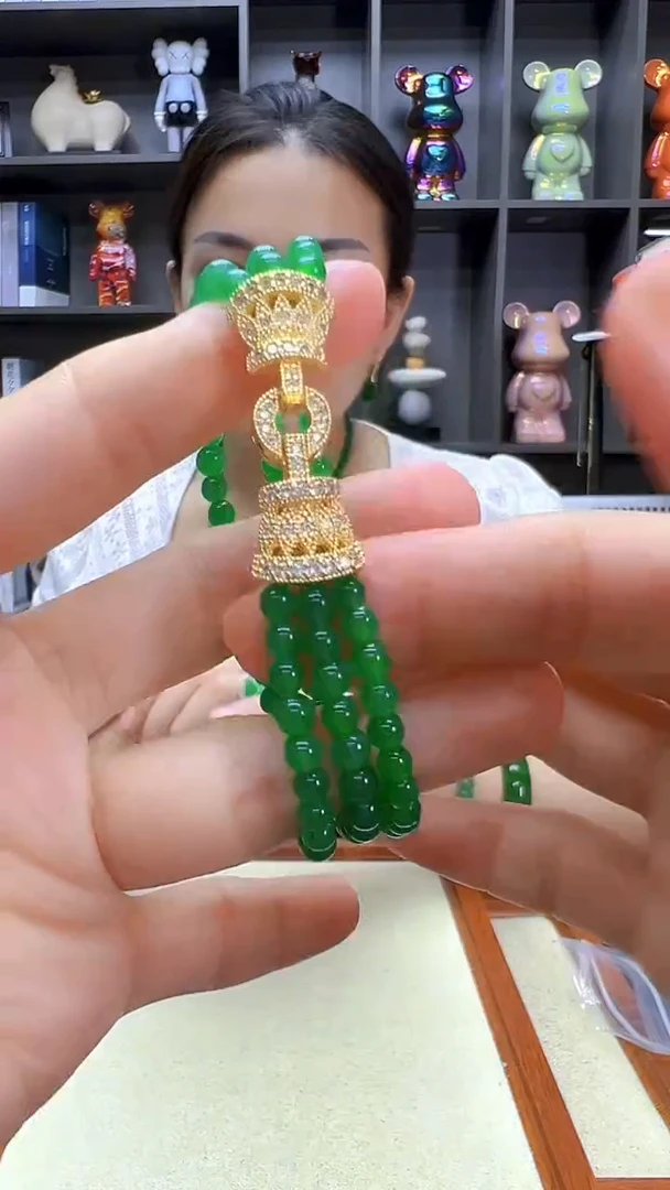 翡翠14K金镶嵌颈饰丹丹diy劲饰