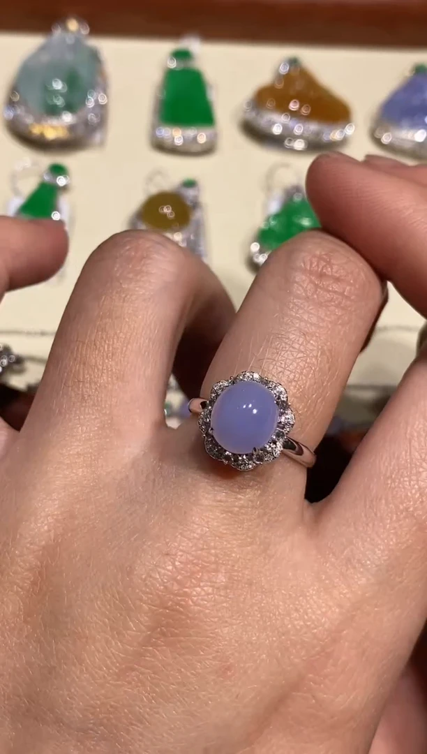 【闪购商品】翡翠戒指18K金镶嵌戒指