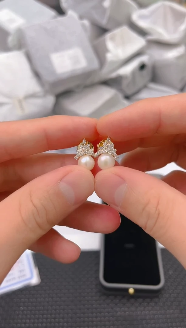 未镶嵌淡水珍珠耳饰ed1260