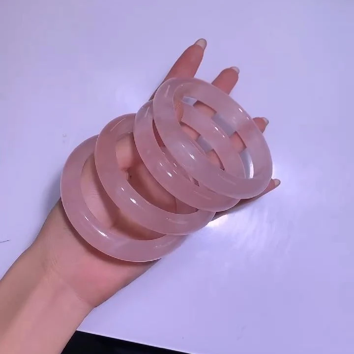 【逍遥】粉水晶正圈手镯*jxg/15/多样性发/1件