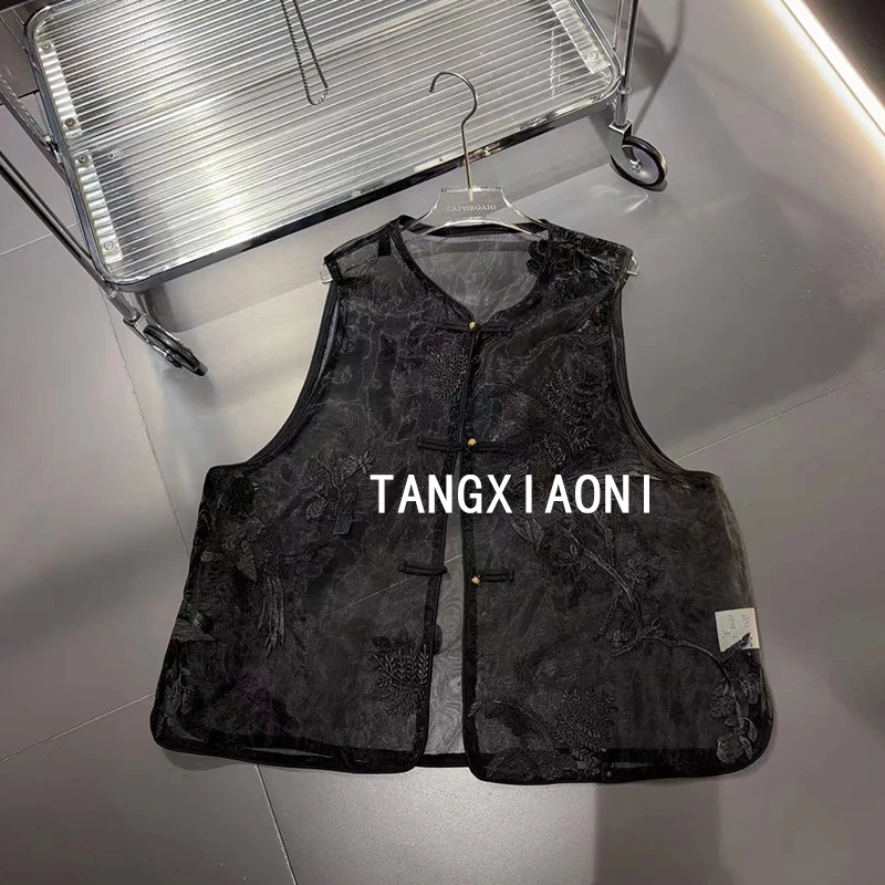 【黑花樱鸟】重磅刺绣马甲