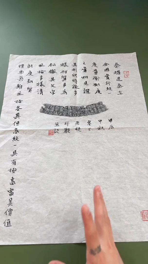 拓片用纸其他拓片王令波34006719T秦权铭文李智野题字秦权