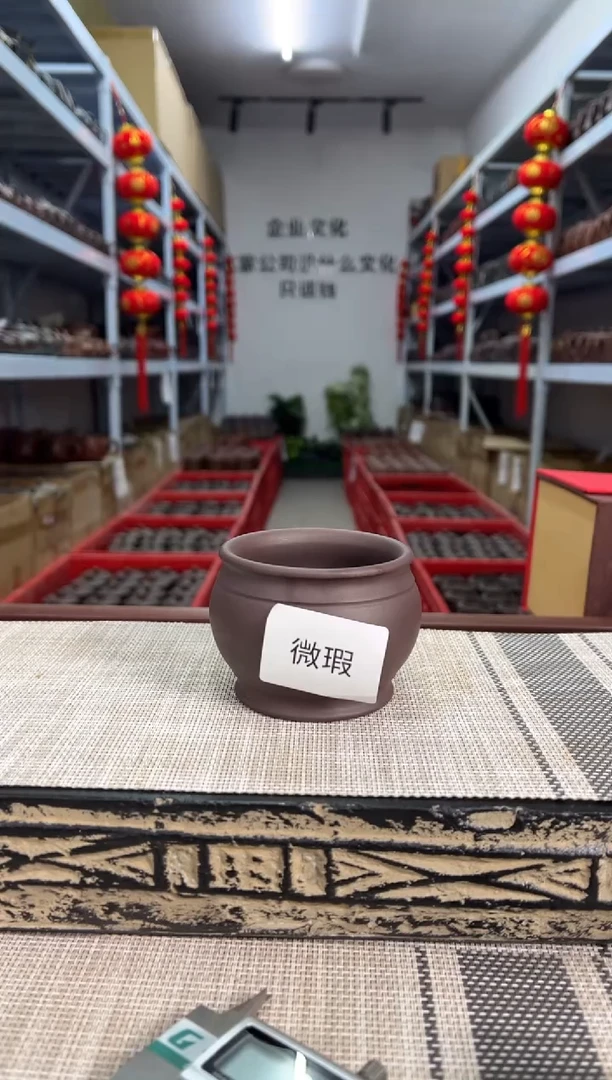【闪购商品】紫砂茶杯微瑕孤品石红鼓杯主人杯泡沫装