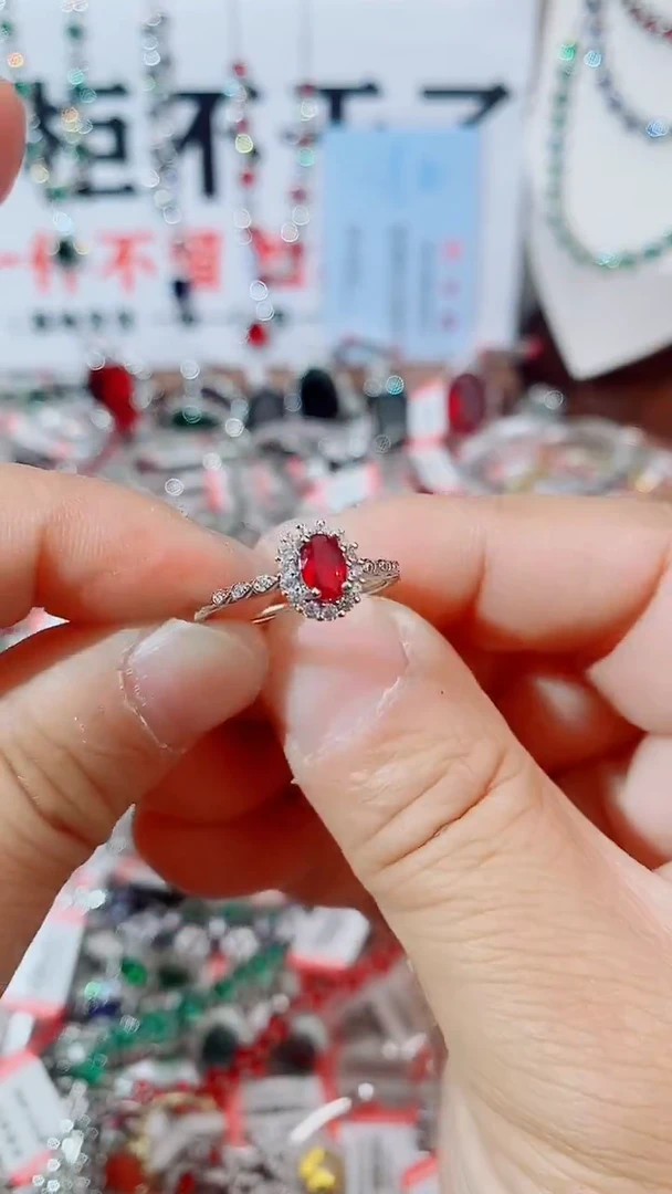 未镶嵌戒指红宝石红宝石戒指