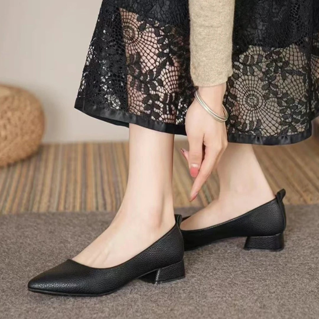 9578 新款法式浅口平底尖头百搭单鞋