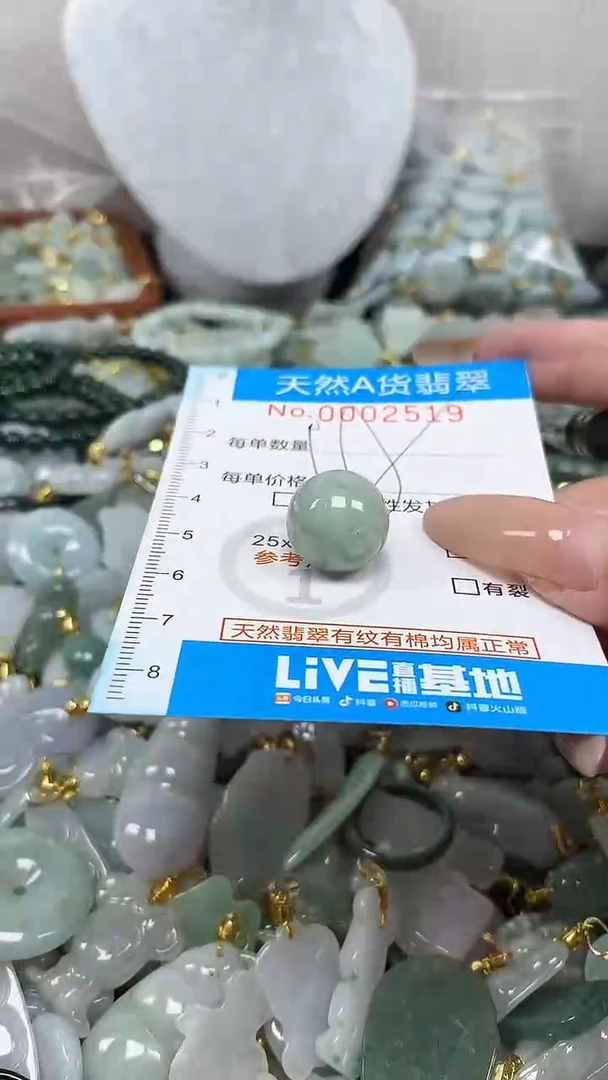 翡翠未镶嵌颈饰净货挂件-2519