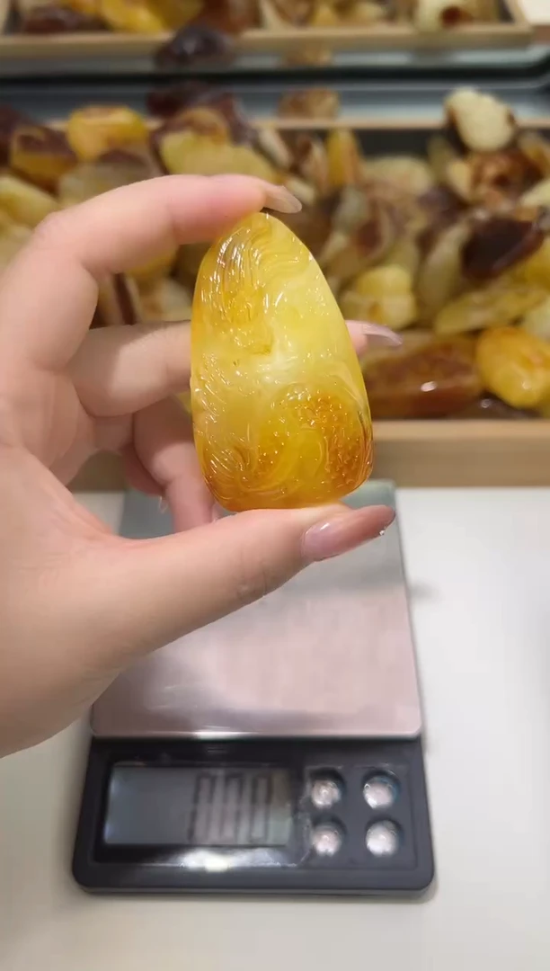 裸石琥珀未镶嵌琥珀蜜蜡吊坠