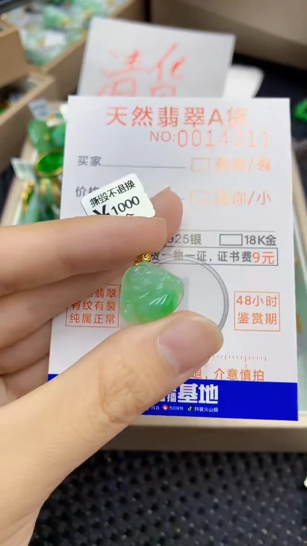 翡翠未镶嵌颈饰             1