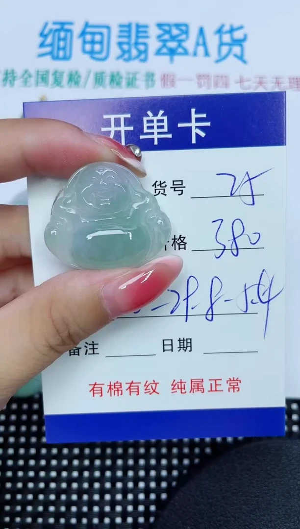 翡翠未镶嵌吊坠(赠链)25