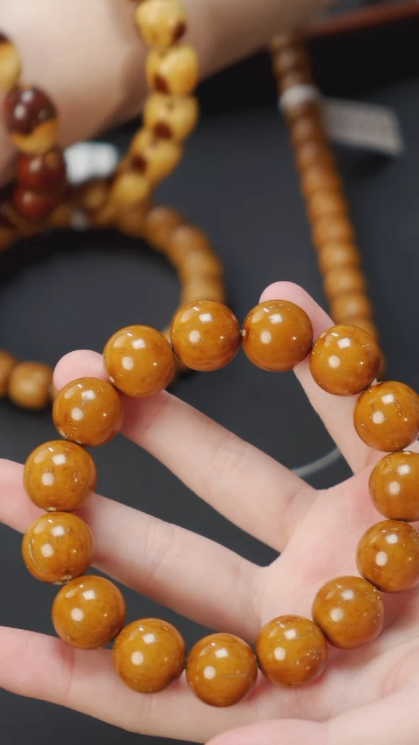 紫金鼠手串纯色光珠15+