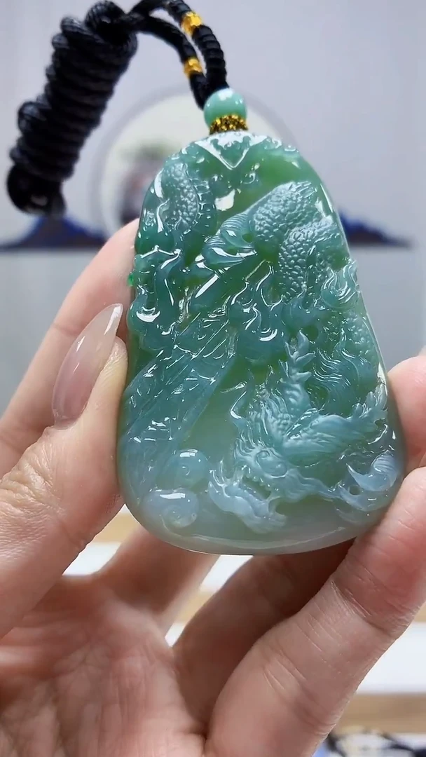 未镶嵌定制翡翠4898MM-毛货挂件178