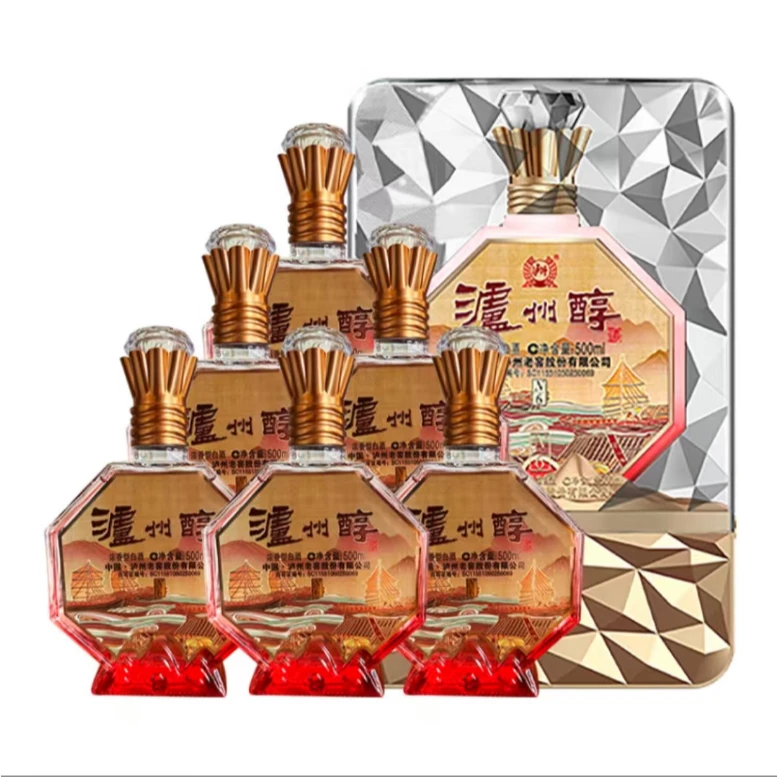 LUZHOU/泸州泸州醇酒N/6浓香型500ml52度白酒整箱52度