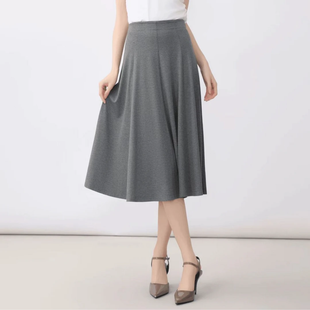 GIRDEAR/哥弟新款高腰显瘦时尚百搭短款垂感气质半身裙1200395