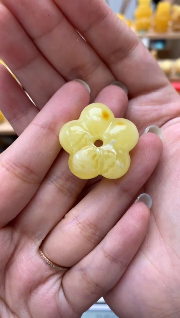 琥珀未镶嵌珠宝奇石006琥珀蜜蜡大瑕疵花粉
