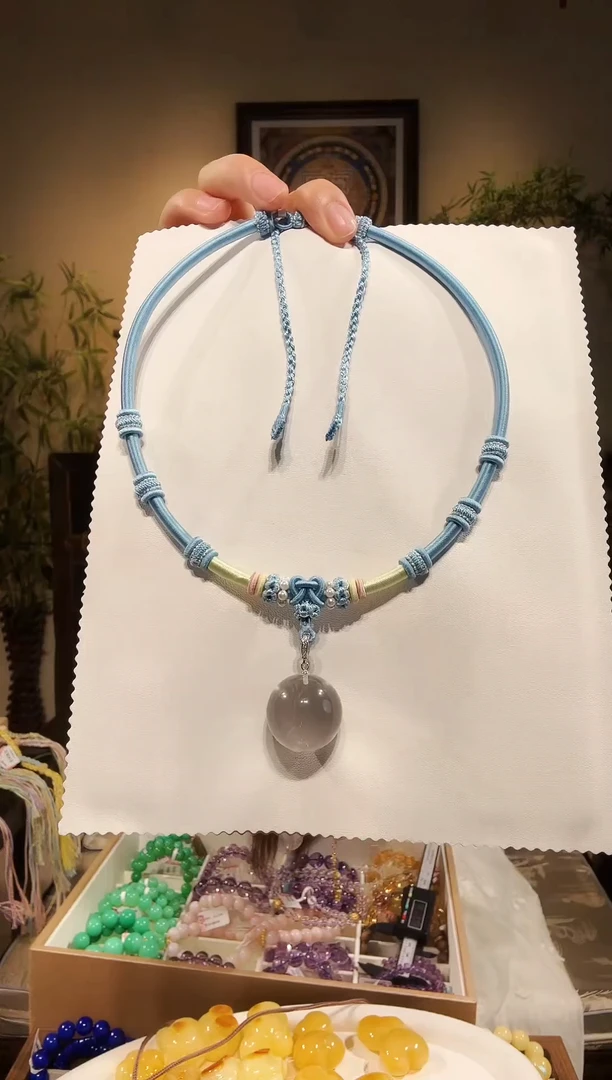 车挂未镶嵌水晶项链