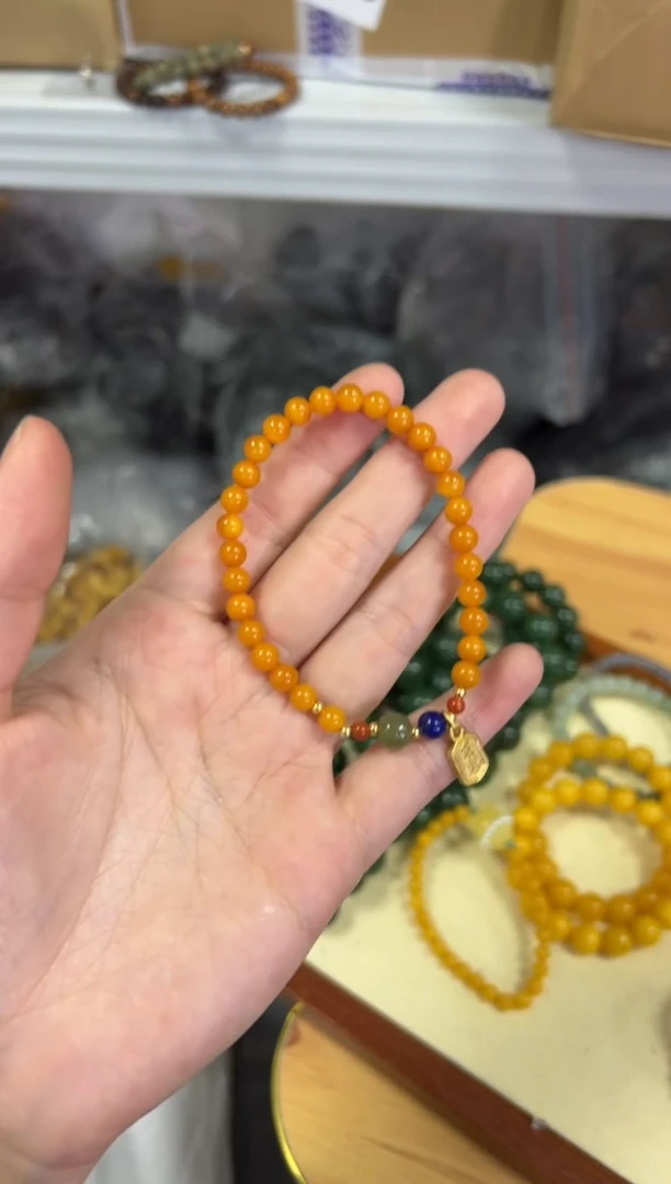 【闪购商品】蜜蜡手链未镶嵌满蜜蜜蜡多宝款小手链[0702]