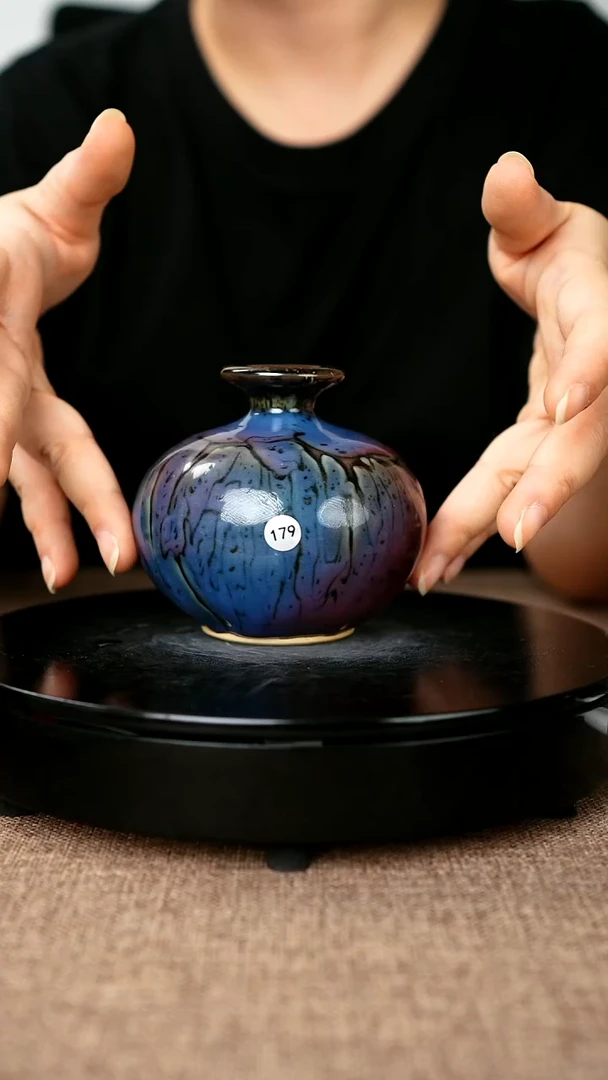 壶179#白露伟一级品原矿钧瓷赏瓶