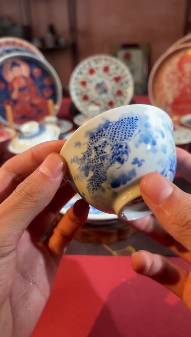 摆件陶天禄言瓷手工手绘茶器5692