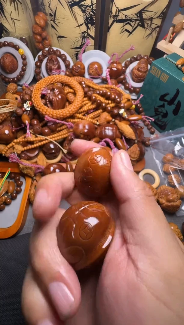 手串橄榄核龟壳一对