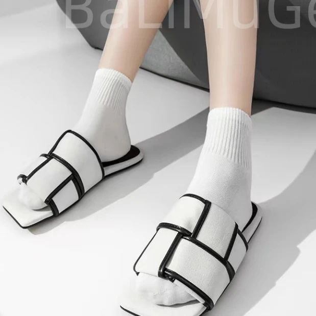 无骨一体成型长绒棉蚕丝男女款中筒短筒袜（5双礼盒装）