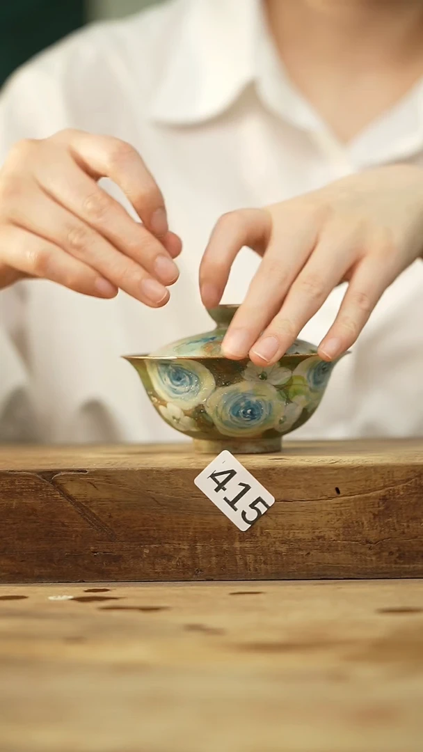 瓷片设计师手绘 釉中彩系列 是泥吖